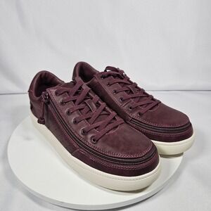 BILLY Footwear Low Top Sneakers Women's 9.5M Burgundy Adaptive Zip Shoes NIB